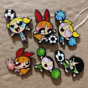 The Powerpuff Girls Blind Enamel Pin Box Series Full Set Of 6 Official Badges